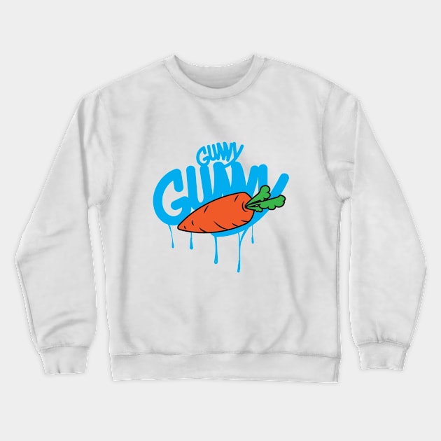 Gunny carrot rabbit cool nice fruit blue Crewneck Sweatshirt by azcool